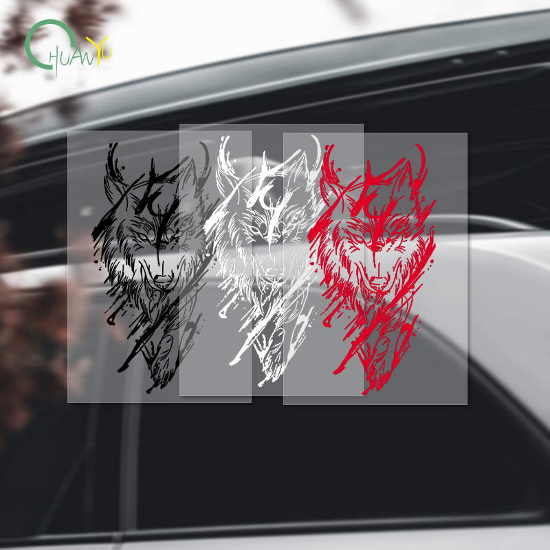 Motorcycle Gear Up - Dark magic wolf car decals car