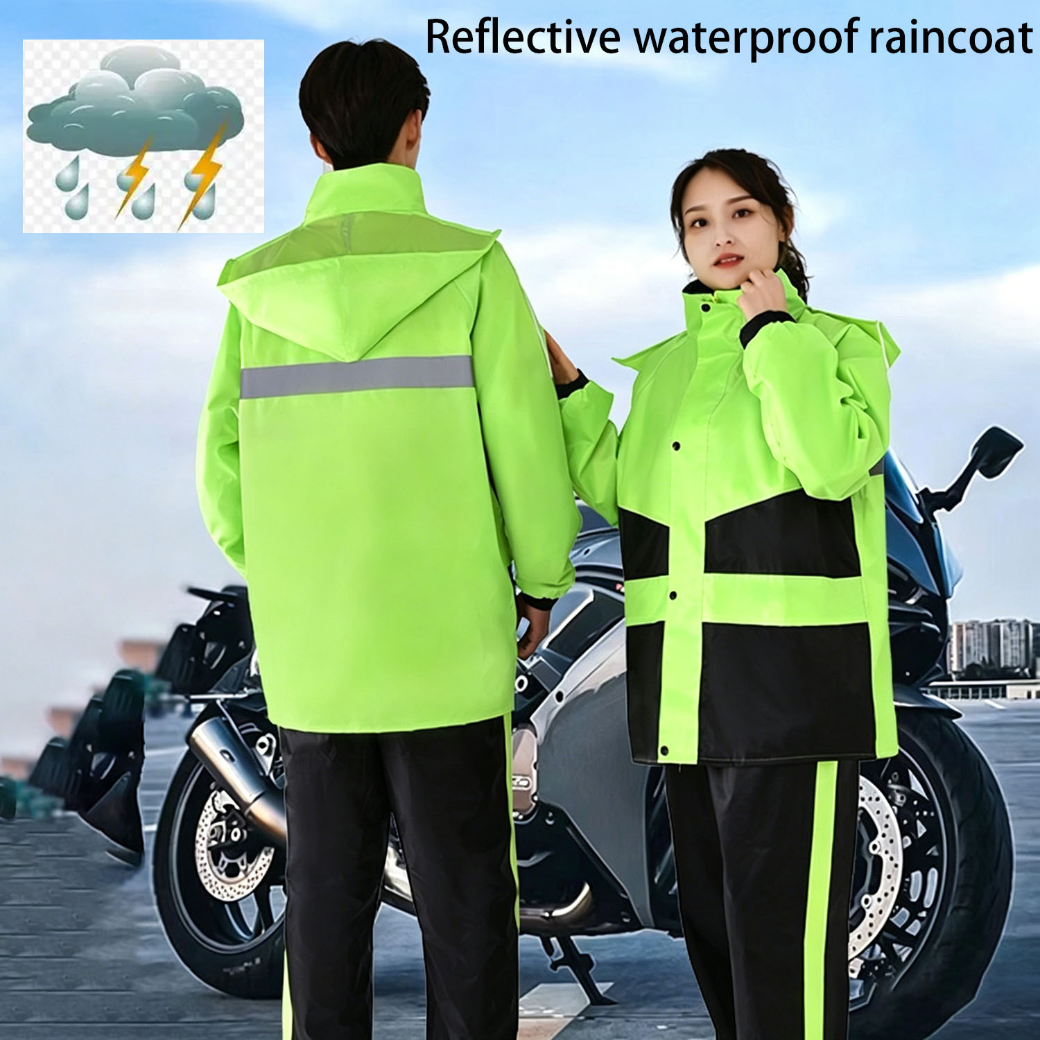 Motorcycle Raincoat Suits Men  - огляд і ціна Motorcycle Gear Mens