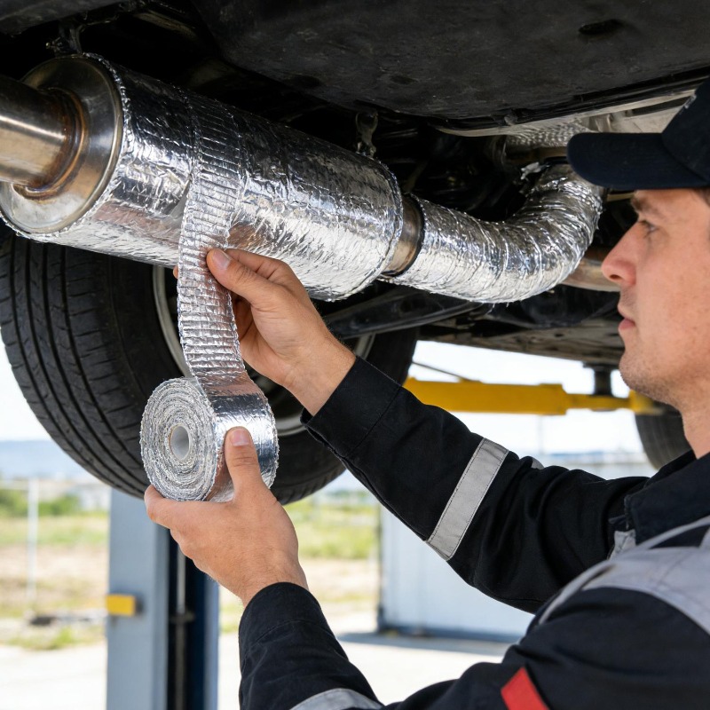 Car Exhaust Pipe Insulation Ta - огляд і ціна Exhaust Wrap Titanium