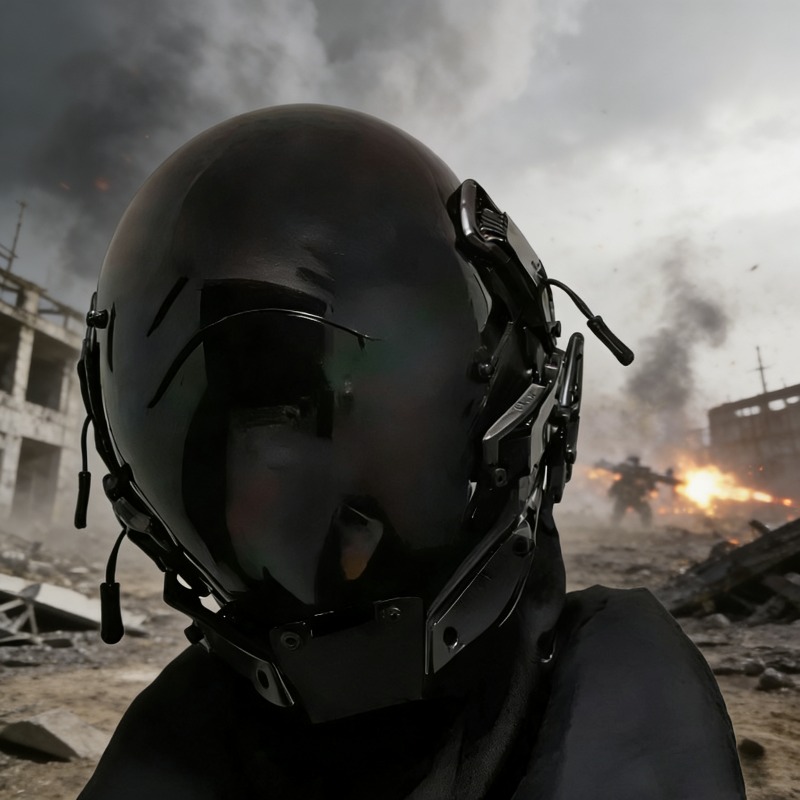 Mecha style cyberpunk helmet m - огляд і ціна Helmet Full Face