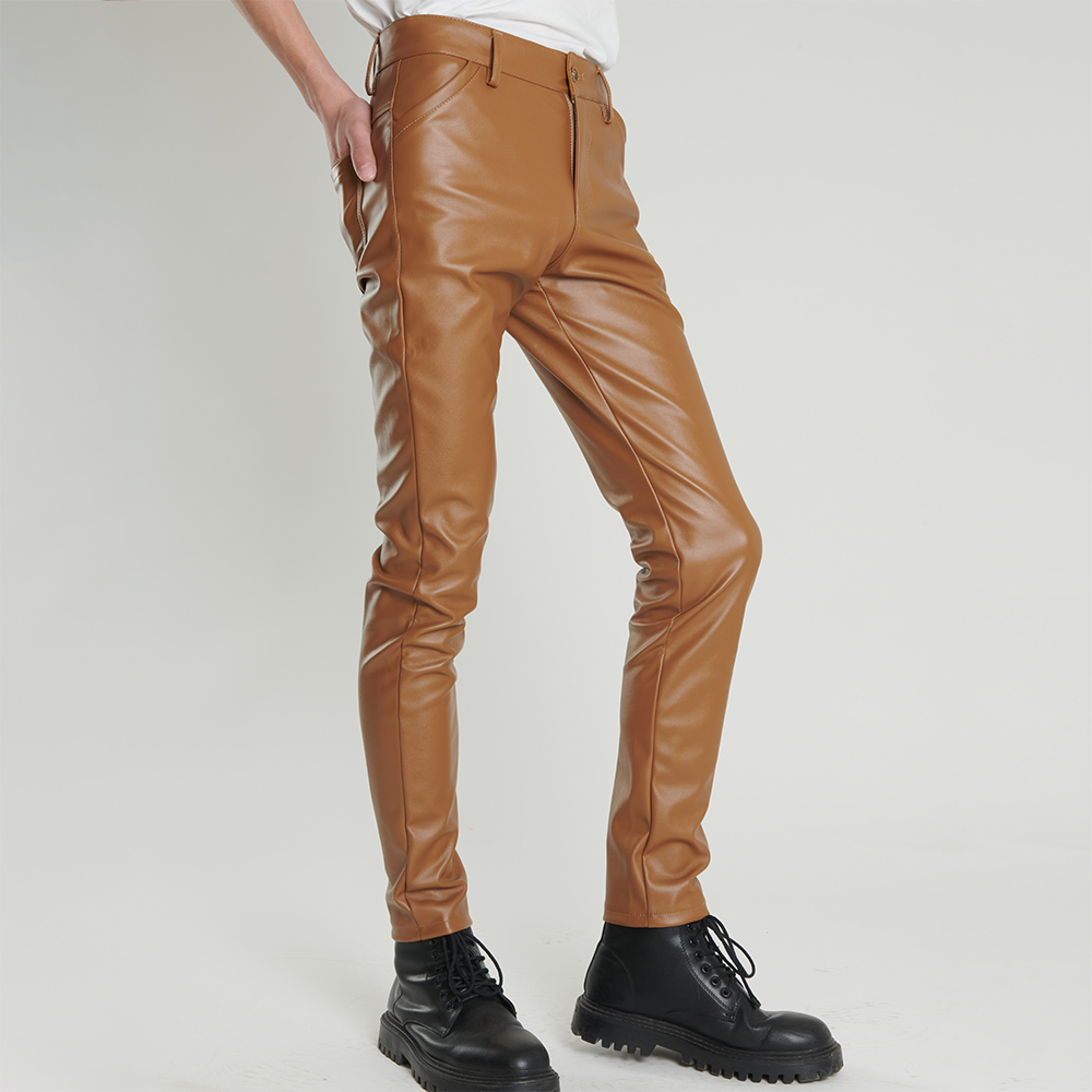 Men's Leather Pants Skinny Fit - огляд і ціна Motorcycle Gear Mens