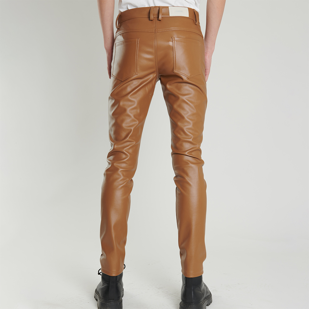 Men's Leather Pants Skinny Fit - огляд і ціна Motorcycle Gear Mens
