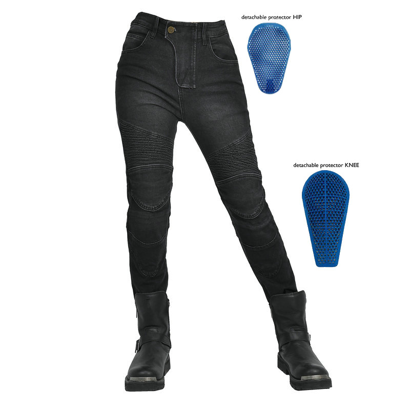 Women Jeans Embroidery Motorcy - огляд і ціна Motorcycle Gear Testing