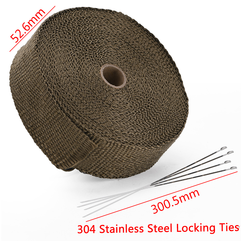 WLR RACING - 15M Premium Exhau - огляд і ціна Exhaust Wrap Titanium